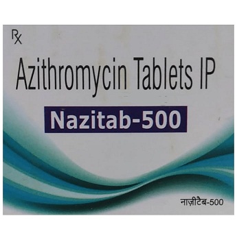 Nazitab 500mg Tablet, Azithromycin 500mg, Price, Uses, Side Effects –Drugcarts