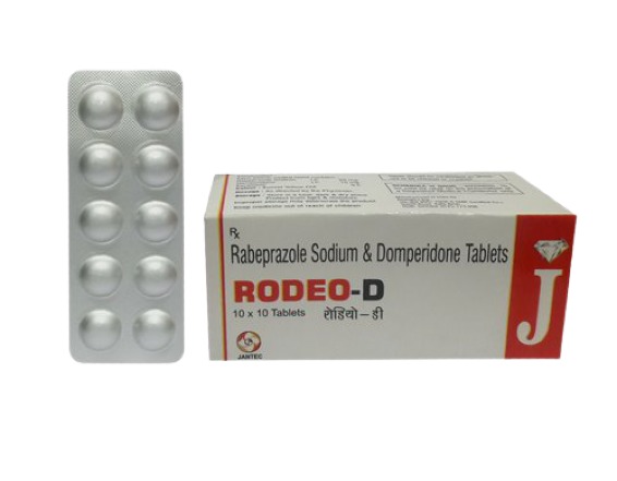 Rodeo-D Tablet, Rabeprazole 20mg, Domperidone 10mg, Price, Uses, Side Effects – Drugcarts